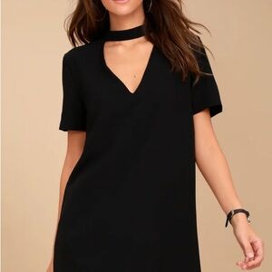 Your One and Only Black Cutout Shift Dress